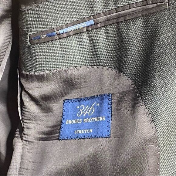 Brooks Brothers 346 brown wool 2 button sport coat size 42L - Picture 12 of 16